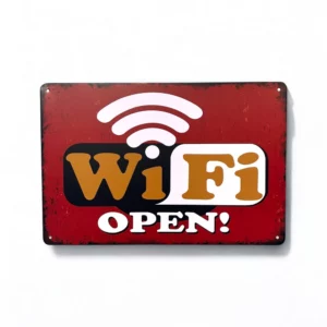 تابلو فلزی طرح WiFi 30*20