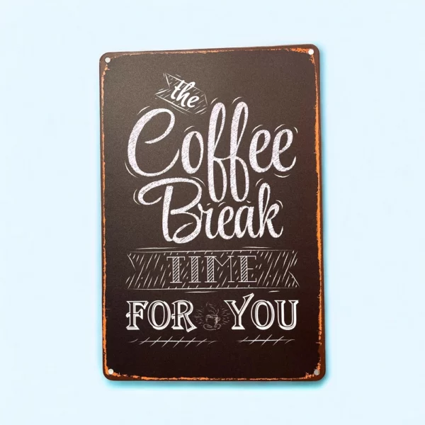 پلاک فلزی طرح Coffee Break 30*20
