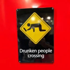 پلاک فلزی طرح Drunken People