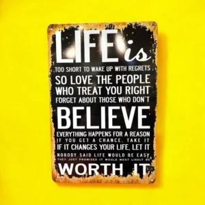 پلاک فلزی طرح Life Quote