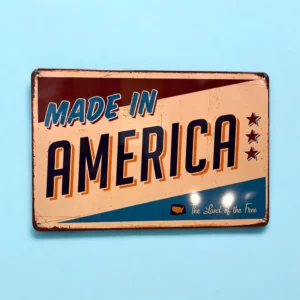 پلاک فلزی طرح Made in America
