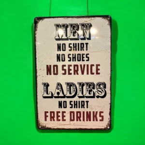 پلاک فلزی طرح Mens and Ladies