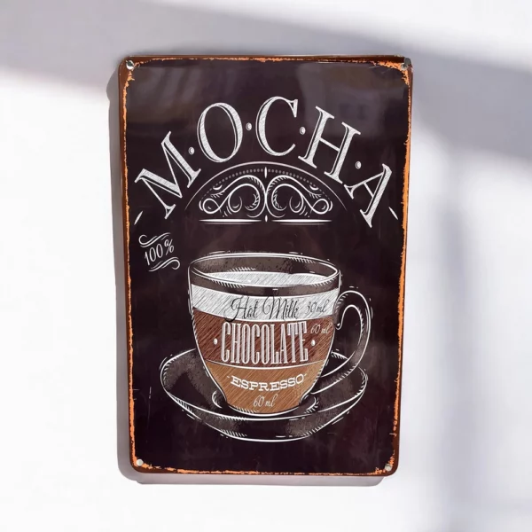 پلاک فلزی طرح Mocha