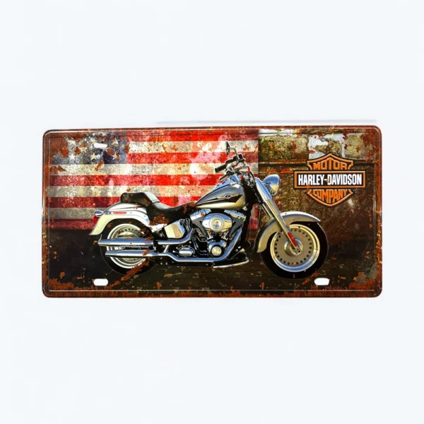 پلاک فلزی طرح Harley Davidson USA 30*15