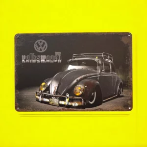 پلاک فلزی طرح Black VolksWagen 30*20