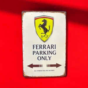 پلاک فلزی طرح Ferrari 30*20